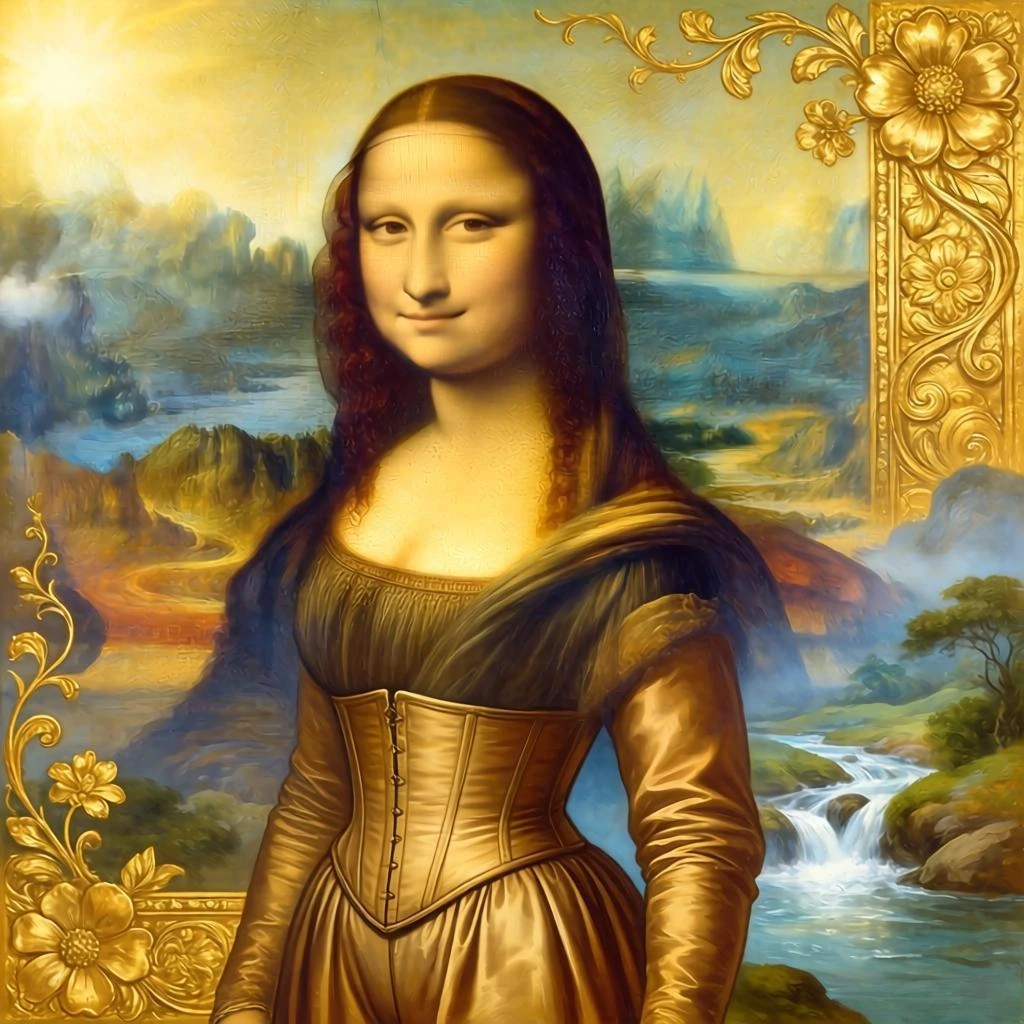 Mona Lisa Leonarda da Vinci jako płótno do malowania po numerach